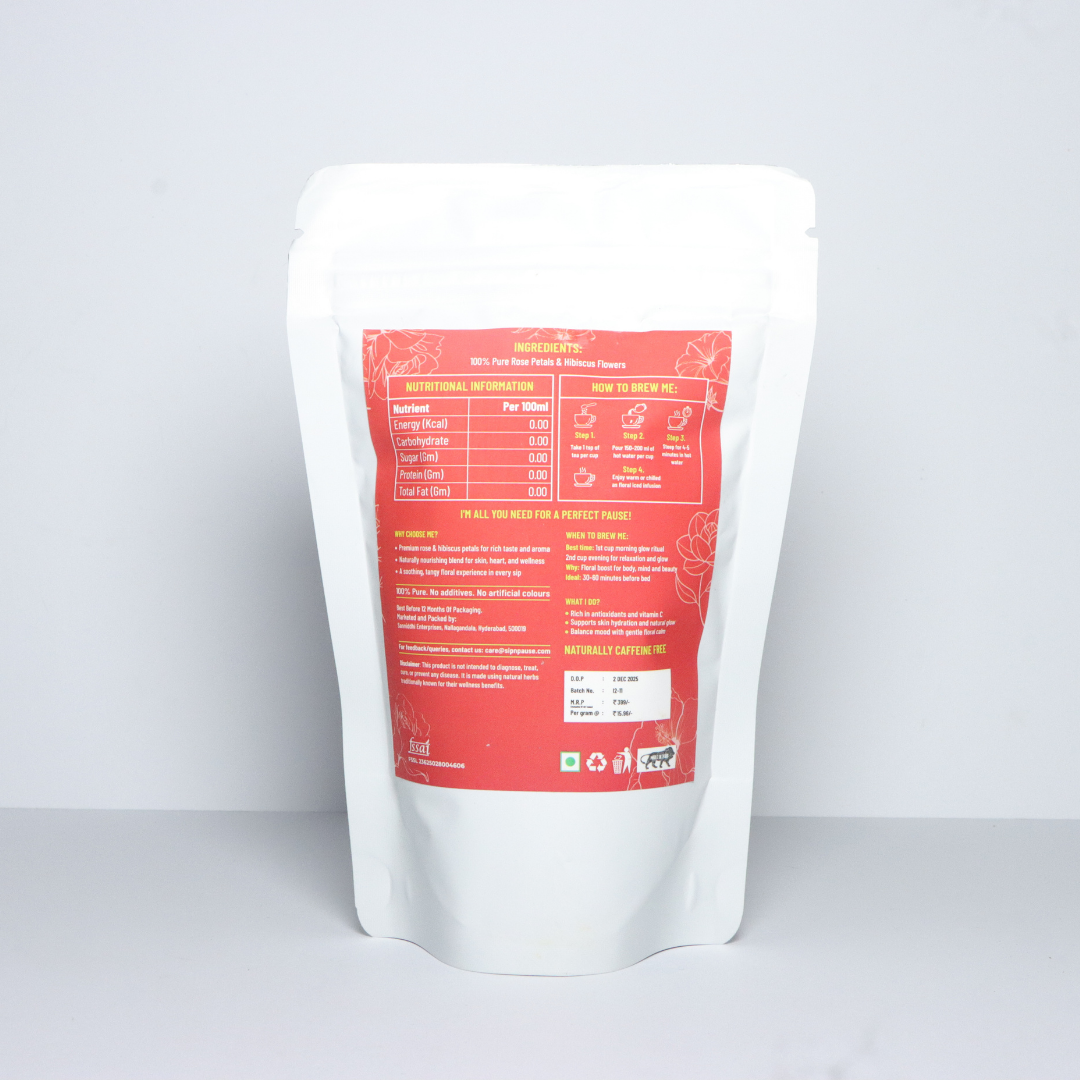 Rose Hibiscus Tea for Skin Glow, Detox & Wellness | Sip n Pause