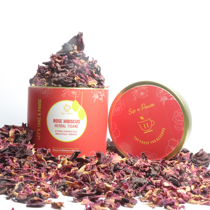 Rose Hibiscus Tea for Skin Glow, Detox & Wellness | Sip n Pause