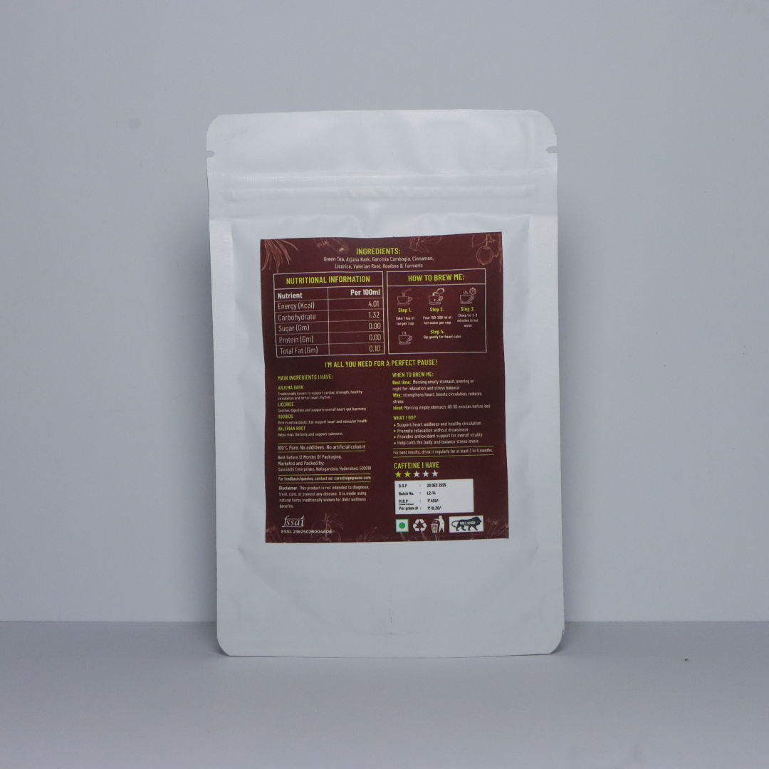 Arjuna Heart Tea | Natural Heart Health Herbal Tea | Sip n Pause
