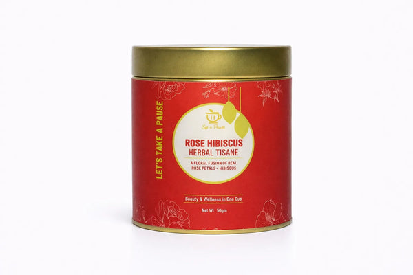 Rose Hibiscus Tea for Skin Glow, Detox & Wellness | Sip n Pause