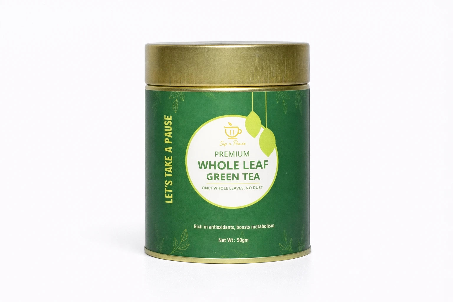 Premium Whole Leaf Green Tea for Metabolism & Detox | Sip n Pause