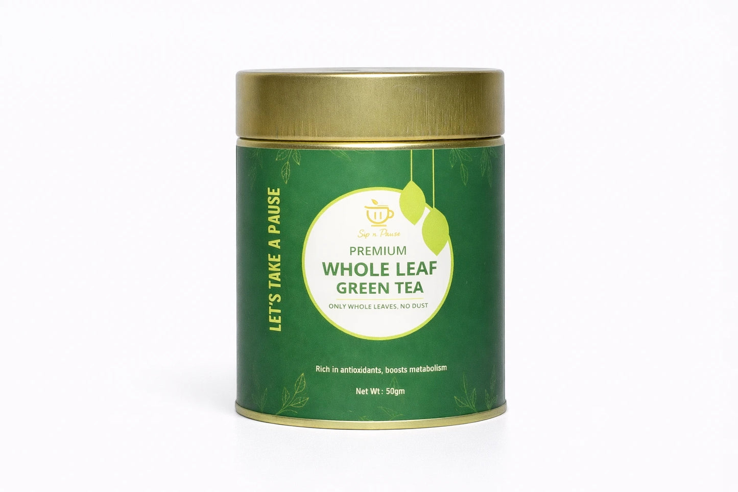 Premium Whole Leaf Green Tea for Metabolism & Detox | Sip n Pause