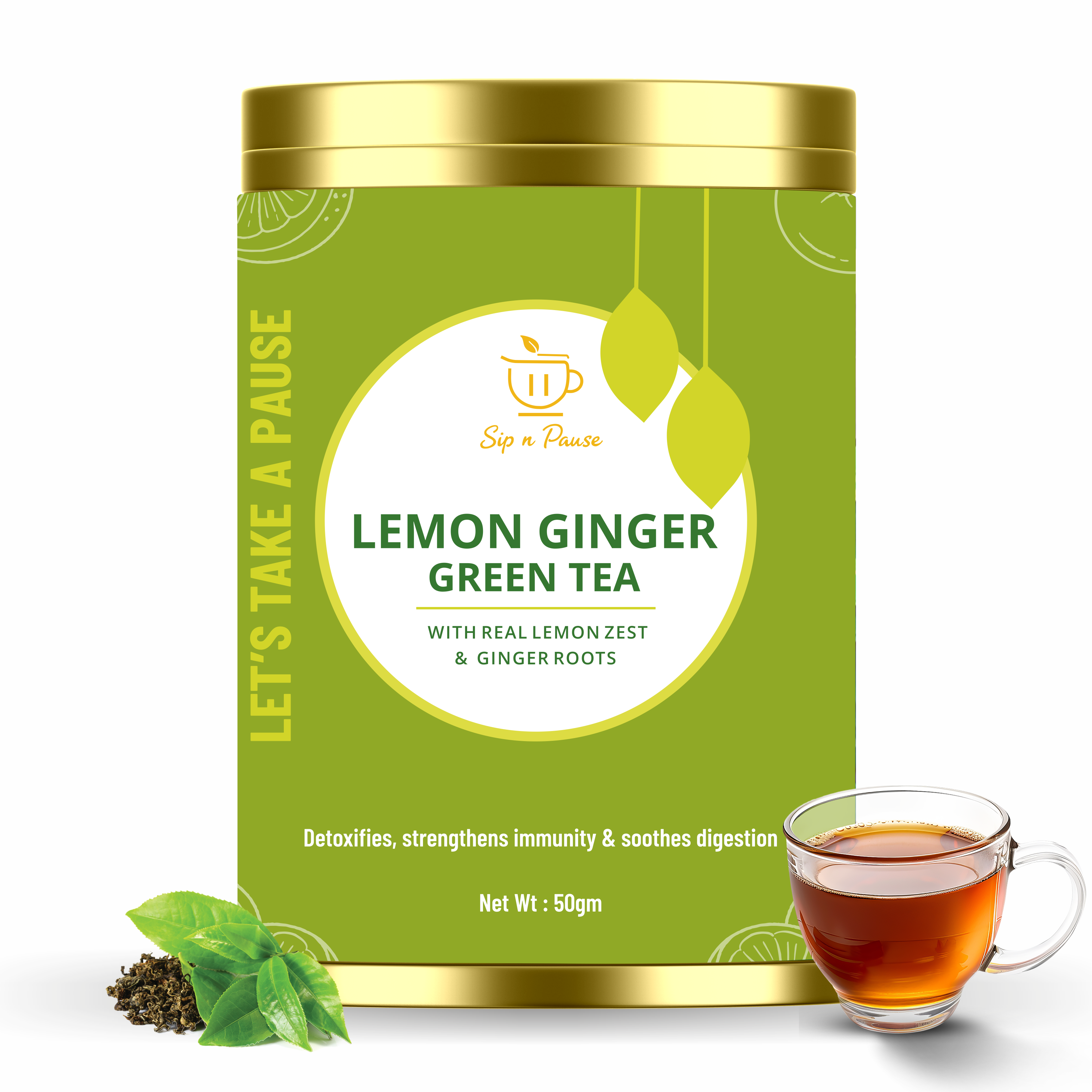 LEMON GINGER GREEN TEA