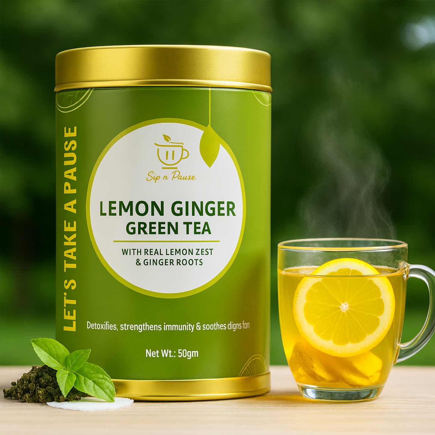 LEMON GINGER GREEN TEA