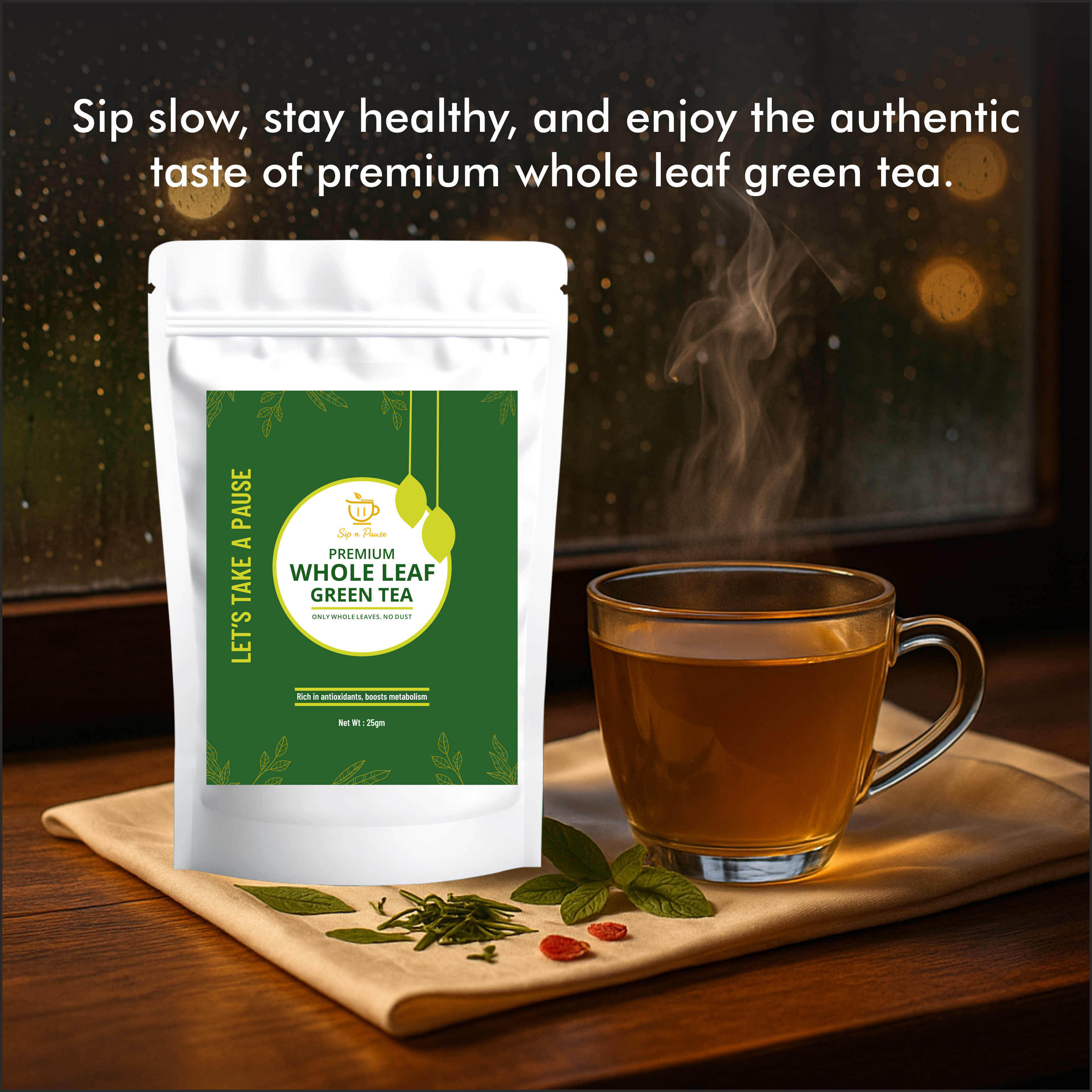 PREMIUM WHOLE LEAF GREEN TEA