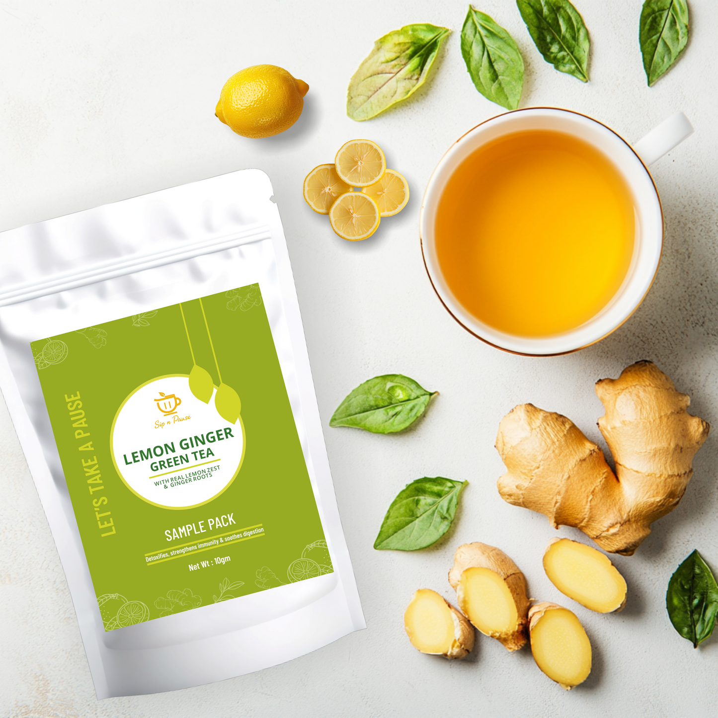 LEMON GINGER GREEN TEA