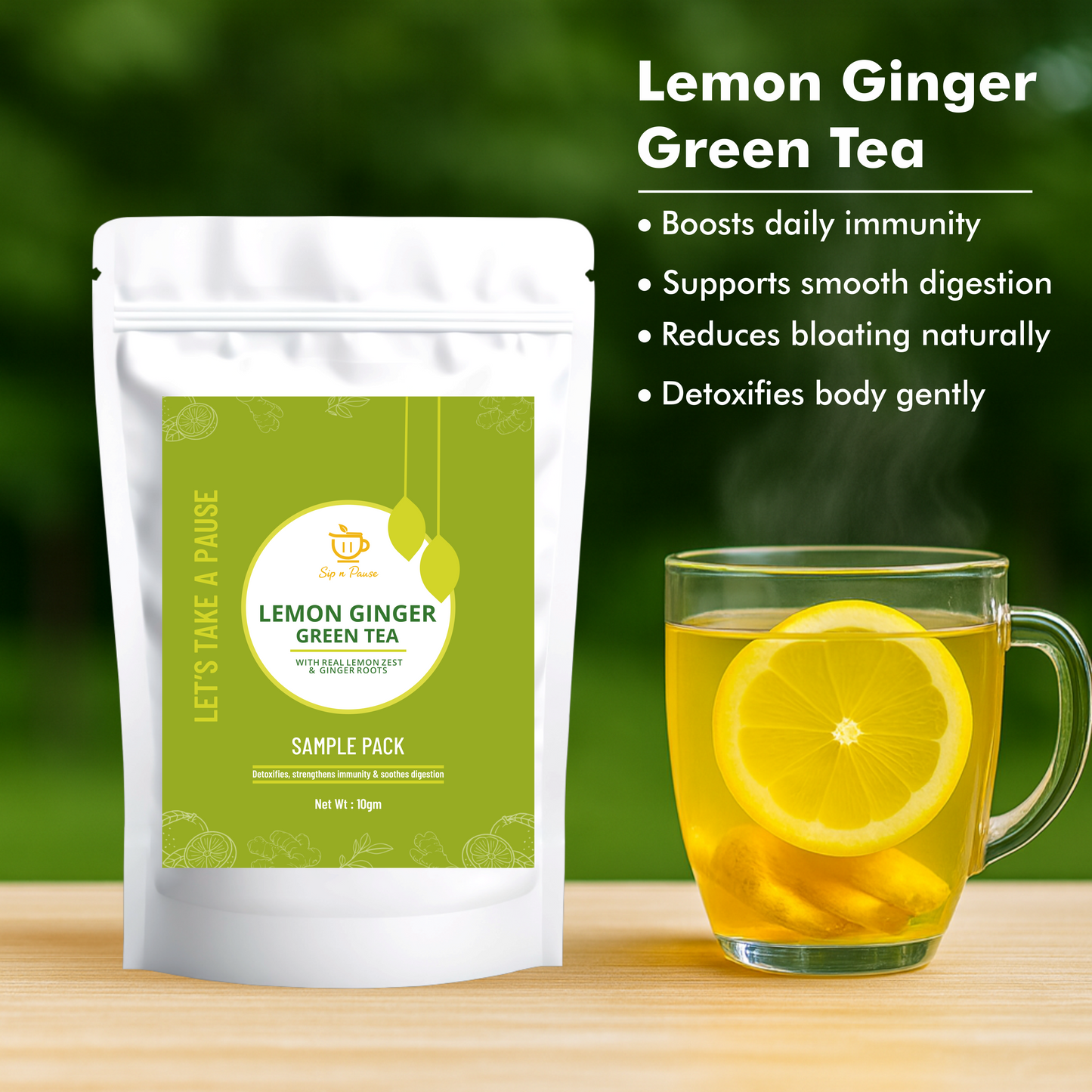 LEMON GINGER GREEN TEA